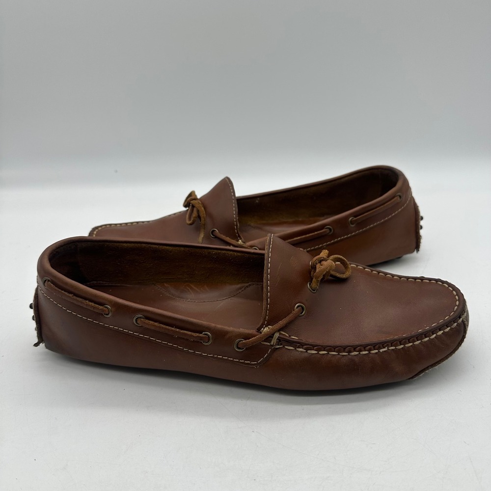 Cole Haan Gunnison 13215 Mens 11 D Brown Leather Driver Slip On Moc Toe Shoes